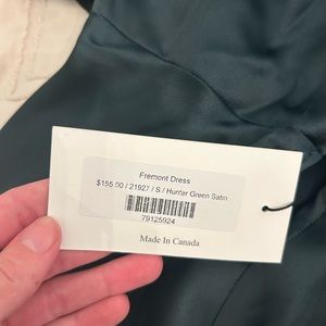 Beautiful Park & Fifth Fremont Dress in Hunter Green, size S